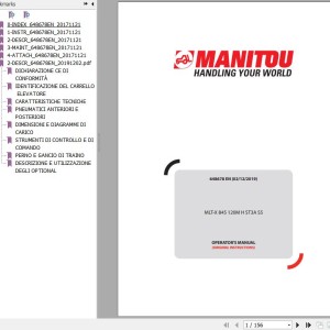 Manitou MLT-X 845 120M H ST3A S5 Operator's Manual 648678 EN