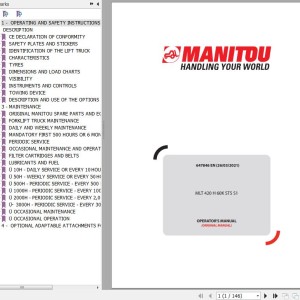 Manitou MLT 420 H 60K ST5 S1 Operator's Manual 647846 EN