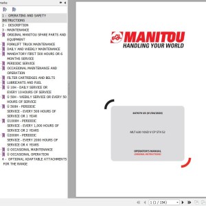Manitou MLT 630 105D V CP ST4 S2 Operator's Manual 647670 US