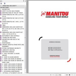 Manitou MLT 840 115 PS JD ST4 S1 MLT 840 137 PS JD ST4 S1 MLT 1040 L 137 PS JD ST4 S1 Operator's Manual 647509 US