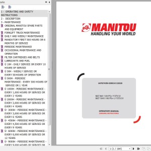 Manitou MLT 841 145 PS+ Y ST5 S1 MLT 1041 145 PS+ L Y ST5 S1 Operator's Manual 647874EN-USM3A122020