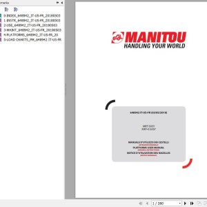 Manitou MRT-X 1440 Easy to MRT 2545 Easy Operator's Manual 648942 IT US FR
