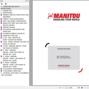 Manitou MT-X 730 95P ST3A S1 MT-X 1030 100P ST3A S1 Operator's Manual 647962 EN