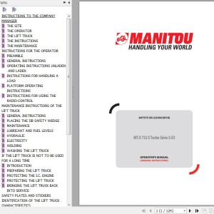 Manitou MT-X 732S Turbo Series 5-E3 Operator's Manual 647573 EN