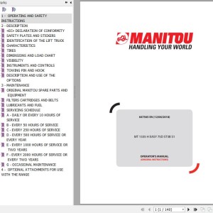 Manitou MT 1335 H EASY 75D ST3B S1 Operator's Manual 647565 EN