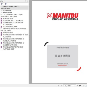Manitou MT 1440 HA 100D ST5 S1 MT 1840 HA 100D ST5 S1 Operator's Manual 647785 EN