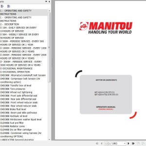 Manitou MT 420 H 57K ST5 S1 MT 420 H TSS 57K ST5 S1 Operator's Manual 647739 US