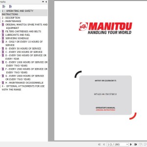 Manitou MT 625 HA 75K ST3B S1 Operator's Manual 647551 EN