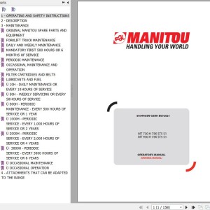 Manitou MT 730 H 75K ST5 S1 MT 930 H 75K ST5 S1 Operator's Manual 647946EN-USM1B072021