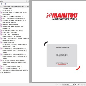 Manitou MT 730 H 75K ST5 S1 MT 930 H 75K ST5 S1 Operator's Manual 647946EN-USM3B072021