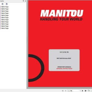 Manitou MXT 840 Kirloskar BSIV Operator's Manual 53112749 EN