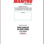 Manitou PH2500 PH14000 User Manual 648846 EN AU