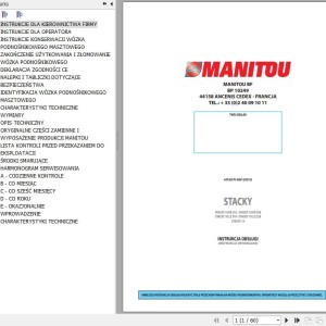 Manitou STACKY10FRS16 STACKY10FRD28 STACKY10LES16 STACKY10LED28 STACKY14 User Manual 647263 PL