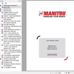Manitou TMM 20 K ST5 S1 TMM 25 K ST5 S1 TMM 20 K 4W ST5 S1 TMM 25 K 4W ST5 S1 Operator's Manual 647737EN-USM1A102020