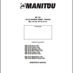 Manitou TMT 25.25 Series 1-E2 To TMT 25.20 SR4W XT Series 1-E2 Operator's Manual 547888