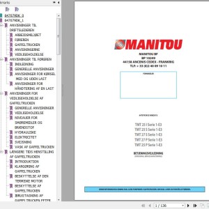 Manitou TMT 25 I Series 1-E3 to TMT 27 P Series 1-E3 Operator's Manual 647079 DK