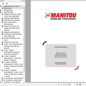 Manitou TMT 55 HT K T4 S3 to TMT 55 XT 4W K T4 S3 Operator's Manual 647997EN-USM3A052021