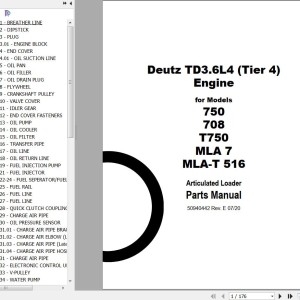 Deutz TD3.6L4 (Tier 4) Engine Parts Manual 50940442E