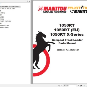 Manitou 1050RT 1050RT (EU) 1050RT X-Series Parts Manual 50950437D