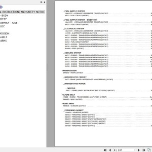 Manitou 120 SC2 Parts Catalog 647367
