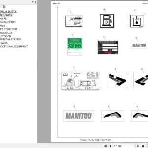 Manitou 1340R Parts Manual 50111948A