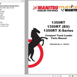 Manitou 1350RT 1350RT (EU) 1350RT X-Series Parts Manual 50950469C