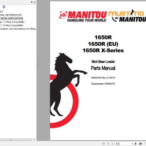 Manitou 1650R 1650R (EU) 1650R X-Series Parts Manual 50940345E