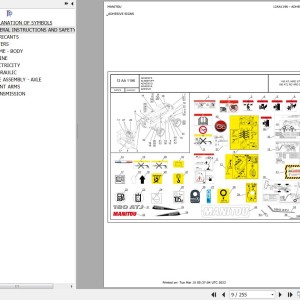 Manitou 180 ATJ 4RD ST5 S2 Parts Catalog 647910