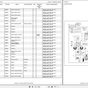 Manitou 180 ATJ Parts Catalog 547370