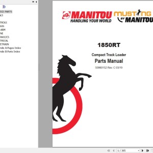 Manitou 1850RT Parts Manual 50960152C