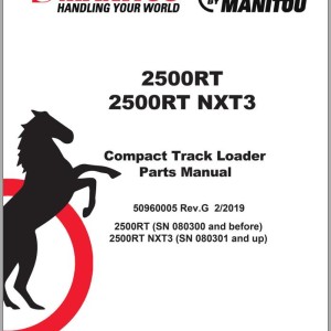 Manitou 2500RT 2500RT NXT3 Parts Manual 50960005G