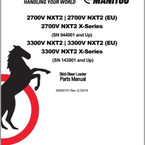 Manitou 2700V NXT2 X-Series 3300V NXT2 X-Series Parts Manual 50950151G