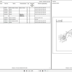 Manitou AETJ 43 Parts Catalog 547378