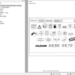 Manitou AS70 Parts Manual 582481