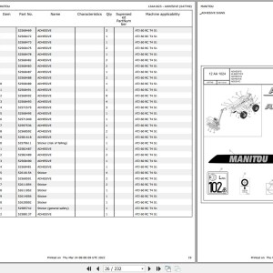 Manitou ATJ 60 RC T4 S1 Parts Catalog 647749