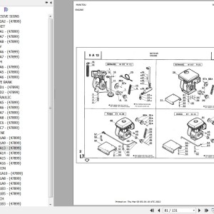 Manitou BH 340 MOT HONDA GX 140 Parts Catalog 647899