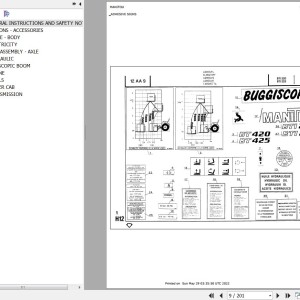 Manitou BT 420 425 Parts Catalog 647954
