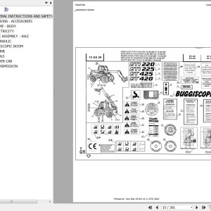 Manitou BTI 220 225 BT 420 425 Parts Catalog 547008