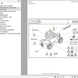 Manitou MHT 10135 10160 175Y ST5 S1 MHT-X 10135 10160 175Y ST3A S1 Parts Catalog 649305