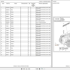 Manitou MHT 11250 210Y ST5 S1 Parts Catalog 649316