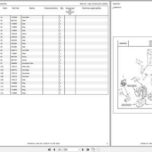 Manitou MHT 14350 MHT-X 14350 Parts Catalog 648848