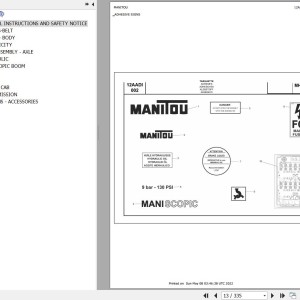 Manitou MHT 7140 L SERIE M AUSTRALIA MOT MERCEDES E3 Parts Catalog 648555