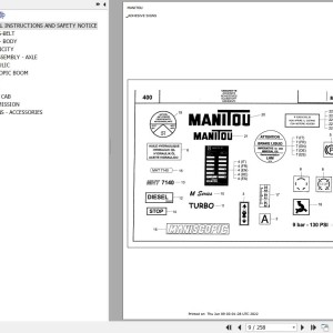 Manitou MHT 7140 TURBO SERIE M AUSTRALIA MOT MERCEDES Parts Catalog 648180