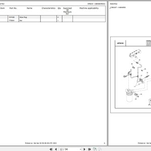 Manitou MHT 780 MINING Parts Catalog 884084MOD