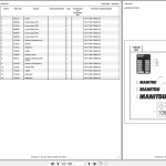 Manitou MHT 780 TURBO E3 Parts Catalog 648563
