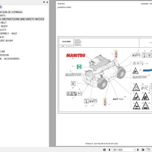 Manitou MHT 790 104JD H ST4 S1 Parts Catalog 648966