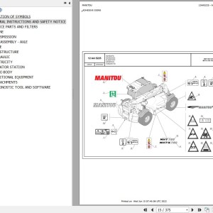 Manitou MHT 790 145Y ST5 S1 MHT-X 790 145Y ST3A S1 Parts Catalog 649325
