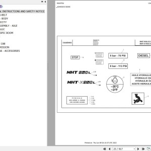 Manitou MHT 950 MHT-X 950 L EVOLUTION E3 Parts Catalog 648594