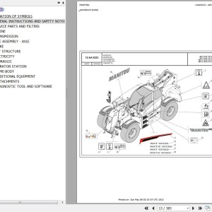 Manitou MHT-X 10160 175Y ST3A S1 Parts Catalog 649305