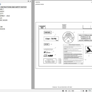 Manitou ML 400 SERIE M E2 Parts Catalog 648545